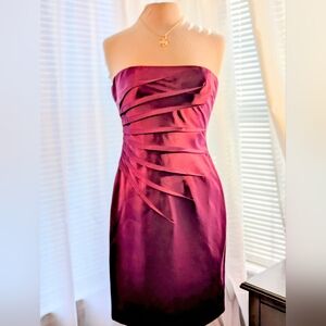 Adrianna Papell Strapless Fuchsia Dress